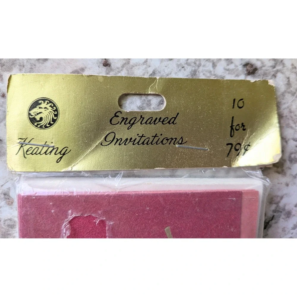 Keating Velvet Engraved Invitations Mid Century Modern Retro Cocktail Party